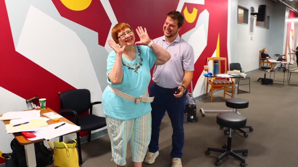 How did physical therapy students help Berks County residents?