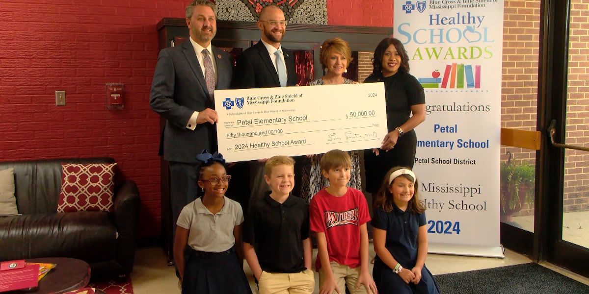 What upgrades is Petal Elementary School planning after receiving an award?