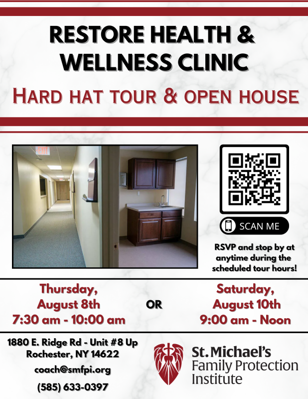 What is the Hard Hat Tour and Open House of Restore Health and Wellness Clinic?