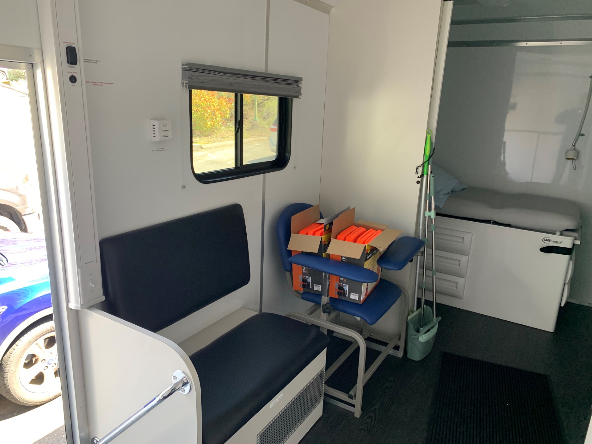 A mobile clinic van used for providing health services to underserved communities in Calaveras County.